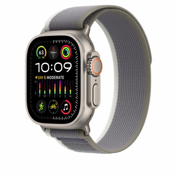 Apple Watch 49mm Band: Green/Gray Trail Loop - S/M [2]