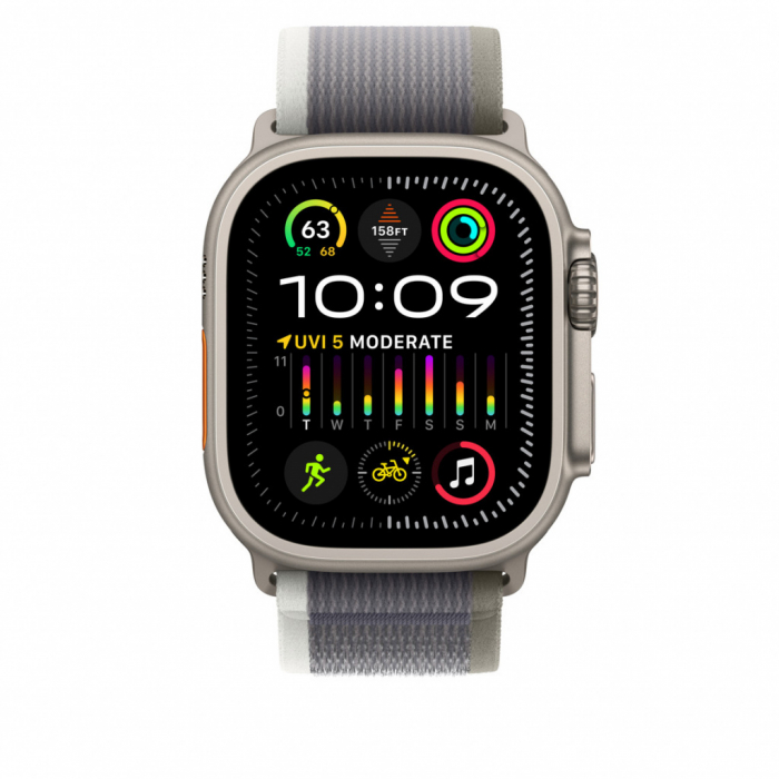 Apple Watch 49mm Band: Green/Gray Trail Loop - S/M [3]