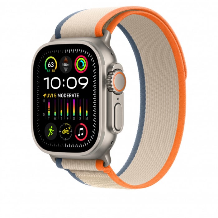 Apple Watch 49mm Band: Orange/Beige Trail Loop - M/L [2]