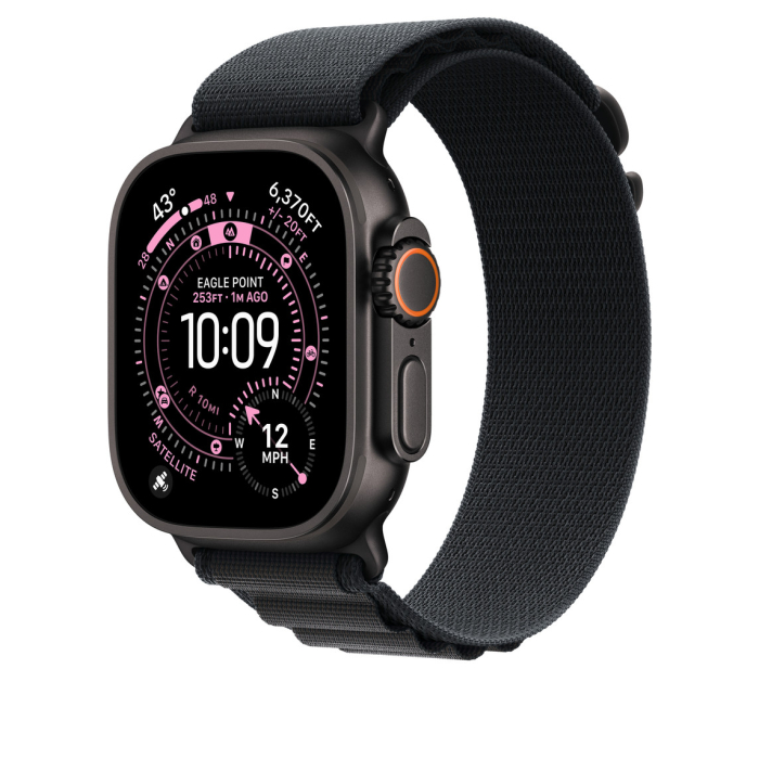 Apple Watch 49mm Loop:  Black Alpine Loop - Medium - Black Titanium Finish [2]