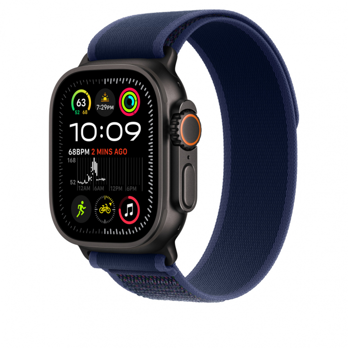 Apple Watch 49mm Loop:  Blue Trail Loop - M/L - Black Titanium Finish [3]