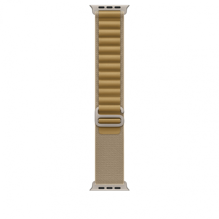Apple Watch 49mm Loop:  Tan Alpine Loop - Small - Natural Titanium Finish [1]
