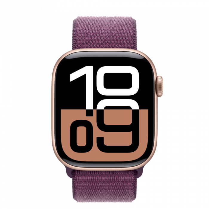 Apple Watch S10 Cellular 42mm Rose Gold Alu Case with Plum Sport Loop [2]