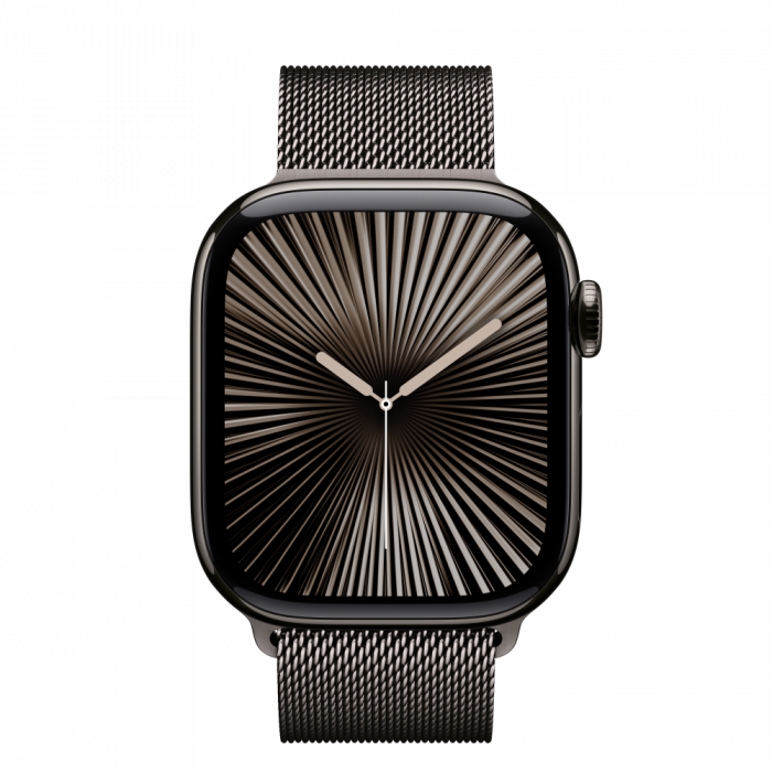 Apple Watch S10 Cellular 42mm Slate Titanium Case with Slate Milanese Loop [2]