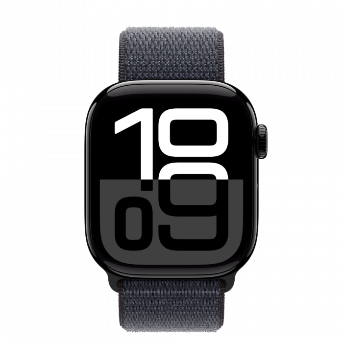 Apple Watch S10 GPS 42mm Jet Black Alu Case with Ink Sport Loop [3]