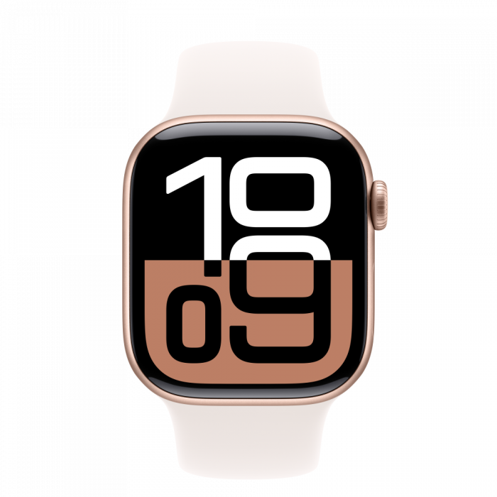 Apple Watch S10 GPS 42mm Rose Gold Alu Case with Light Blush Sport Band - S/M [2]