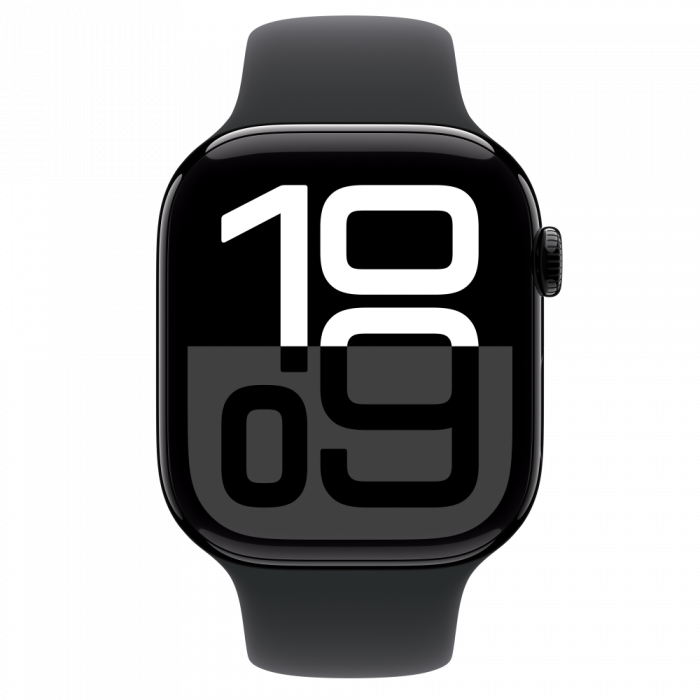 Apple Watch S10 GPS 46mm Jet Black Alu Case with Black Sport Band - S/M [2]