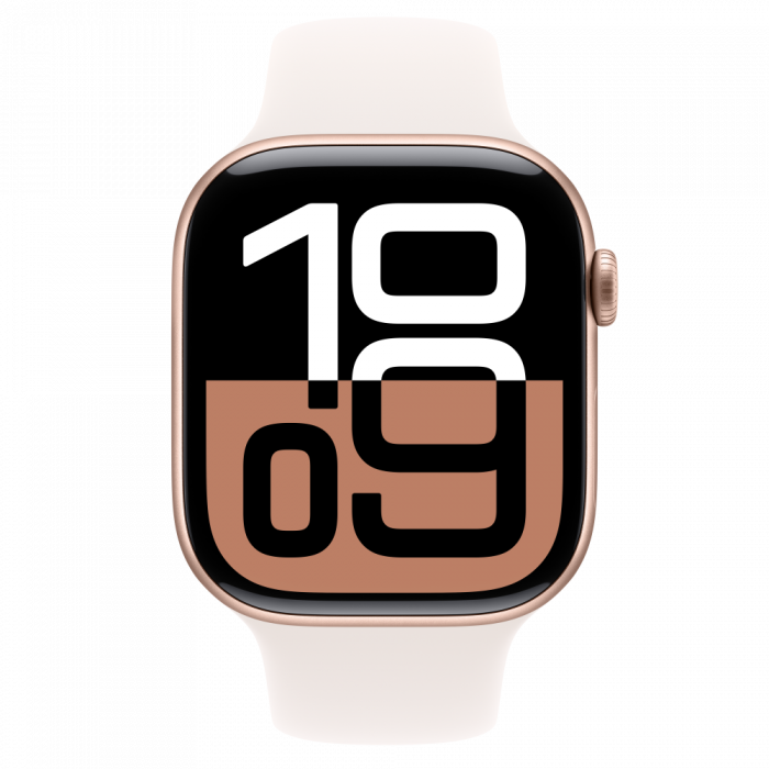 Apple Watch S10 GPS 46mm Rose Gold Alu Case with Light Blush Sport Band - M/L [2]
