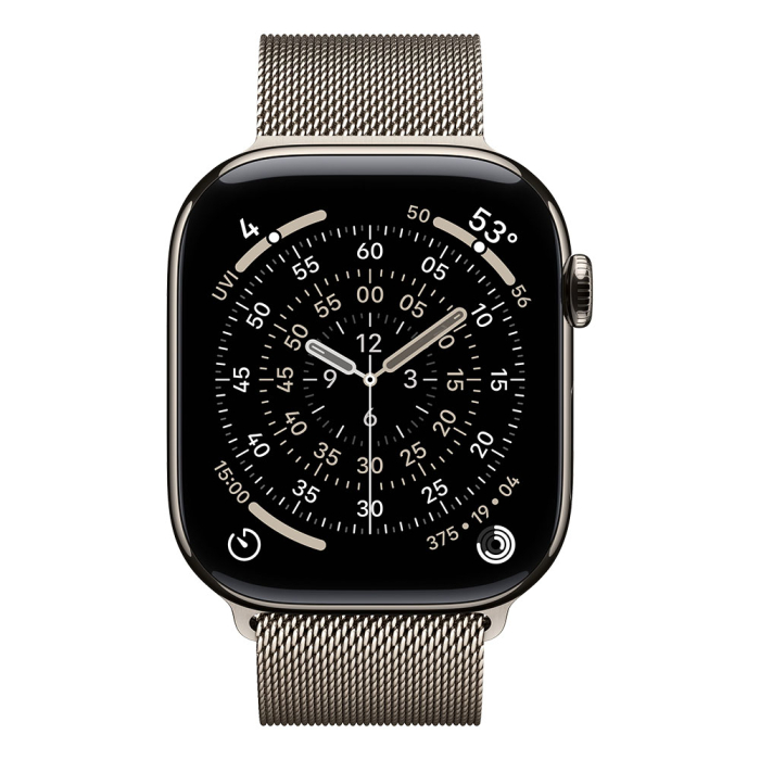 Apple Watch S11 Cellular 46mm Natural Titanium Case with Natural Milanese Loop - S/M [2]