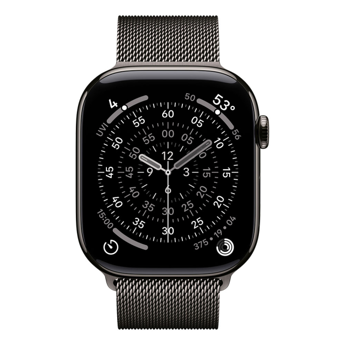 Apple Watch S11 Cellular 46mm Slate Titanium Case with Slate Milanese Loop - M/L [3]
