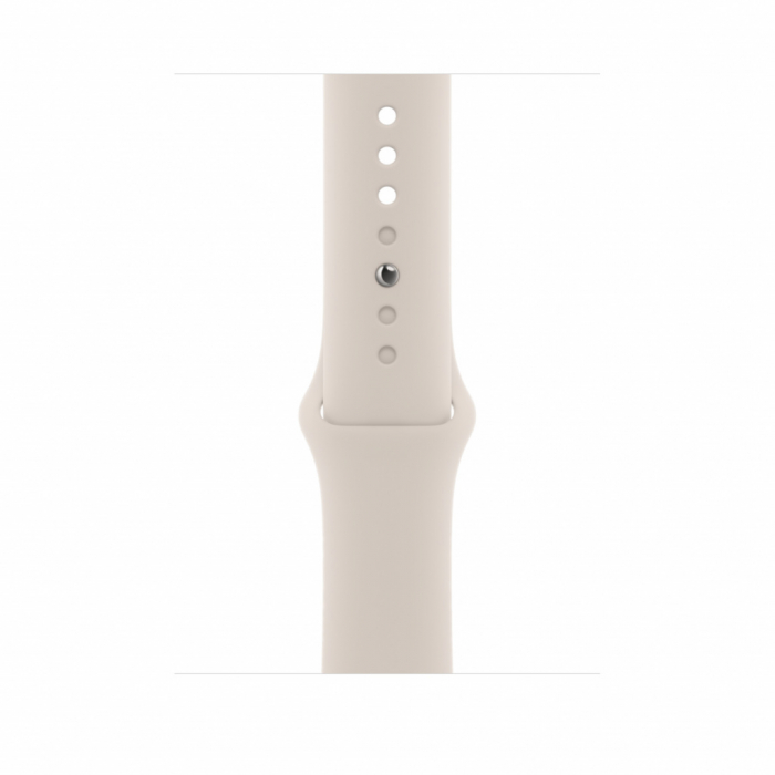 Apple Watch S8 Cellular 45mm Gold Stainless Steel Case with Starlight Sport Band - Regular [3]