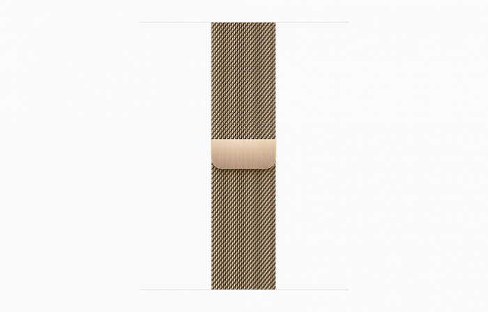 Apple Watch S9 Cellular 41mm Gold Stainless Steel Case w Gold Milanese Loop [3]