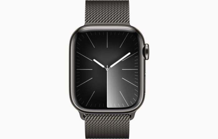 Apple Watch S9 Cellular 41mm Graphite Stainless Steel Case w Graphite Milanese Loop [2]