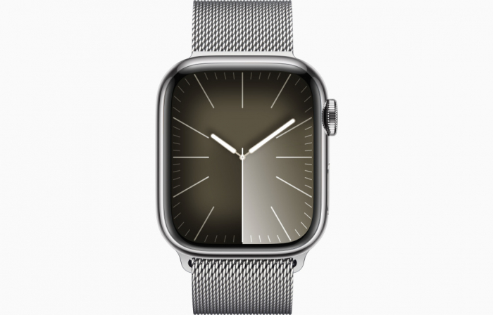 Apple Watch S9 Cellular 41mm Silver Stainless Steel Case w Silver Milanese Loop [2]