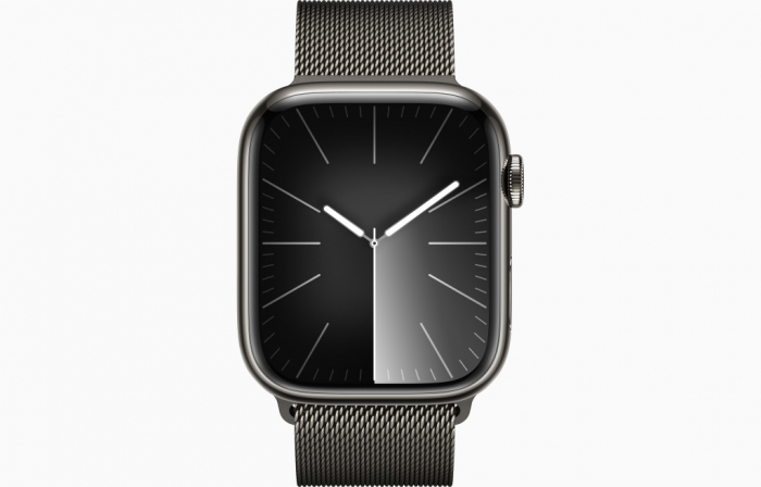 Apple Watch S9 Cellular 45mm Graphite Stainless Steel Case w Graphite Milanese Loop [2]