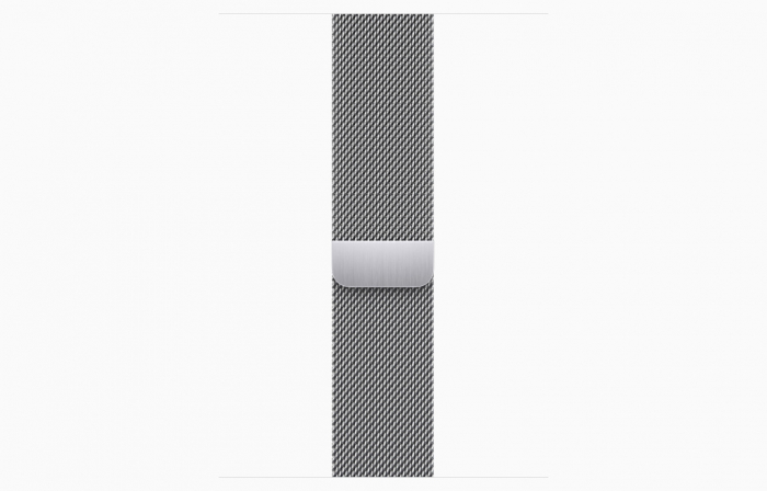 Apple Watch S9 Cellular 45mm Silver Stainless Steel Case w Silver Milanese Loop [3]