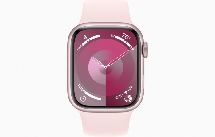 Apple Watch S9 GPS 41mm Pink Alu Case w Light Pink Sport Band - M/L [2]