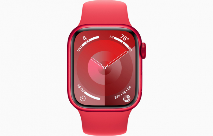 Apple Watch S9 GPS 41mm RED Alu Case w RED Sport Band - S/M [2]