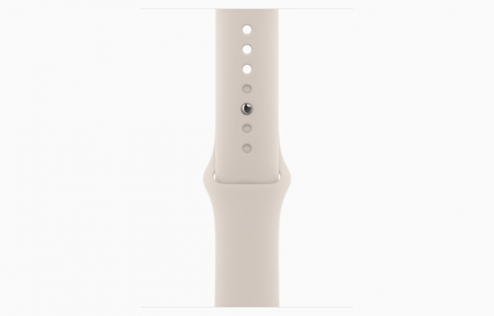 Apple Watch S9 GPS 45mm Starlight Alu Case w Starlight Sport Band - S/M [3]