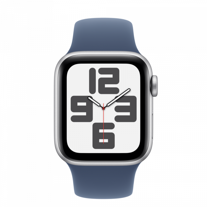 Apple Watch SE2 v3 Cellular 40mm Silver Alu Case with Denim Sport Band - M/L [3]