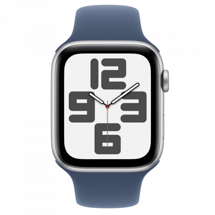 Apple Watch SE2 v3 Cellular 44mm Silver Alu Case with Denim Sport Band - S/M [2]