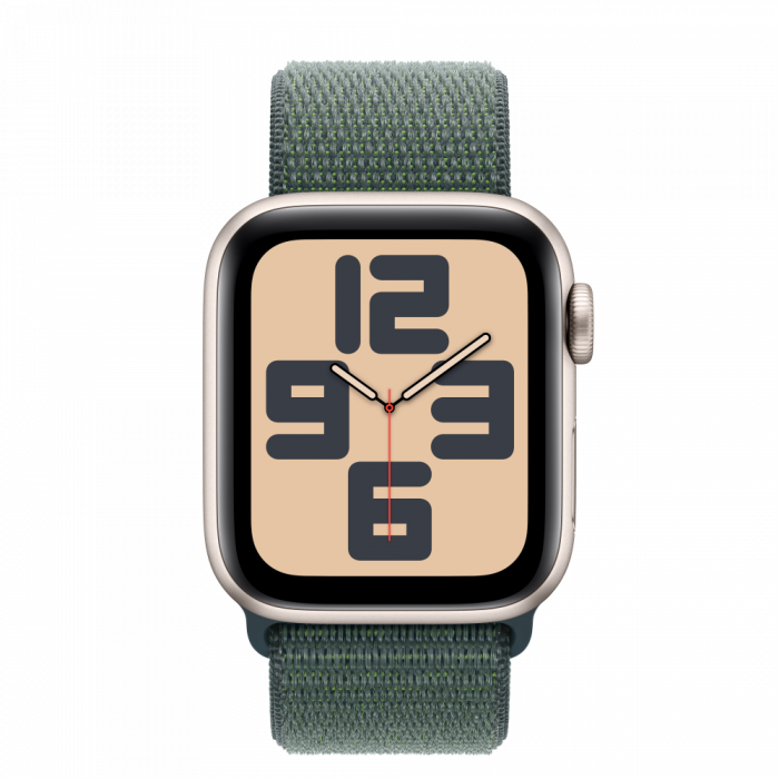 Apple Watch SE2 v3 GPS 40mm Starlight Alu Case with Lake Green Sport Loop [3]