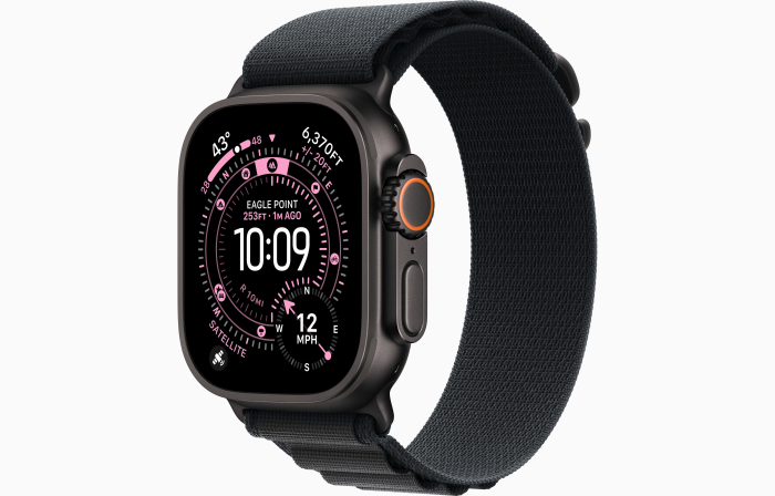 Apple Watch Ultra 3 Cellular 49mm Black Titanium Case with Black Alpine Loop - Medium [4]