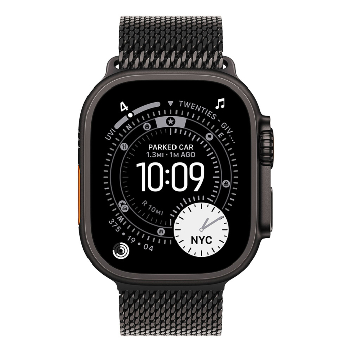 Apple Watch Ultra 3 Cellular 49mm Black Titanium Case with Black Titanium Milanese Loop - Medium [2]
