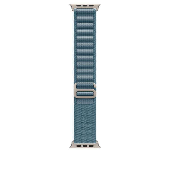 Apple Watch Ultra 3 Cellular 49mm Natural Titanium Case with Light Blue Alpine Loop - Large [2]