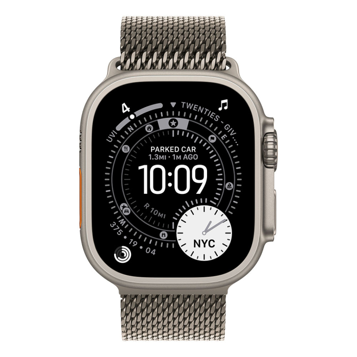 Apple Watch Ultra 3 Cellular 49mm Natural Titanium Case with Natural Titanium Milanese Loop - Large [2]