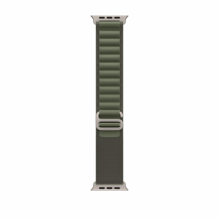 Apple Watch Ultra Cellular, 49mm Titanium Case with Green Alpine Loop - Small [3]