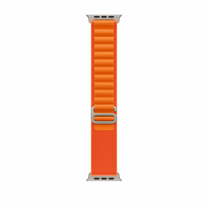 Apple Watch Ultra Cellular, 49mm Titanium Case with Orange Alpine Loop - Large [3]