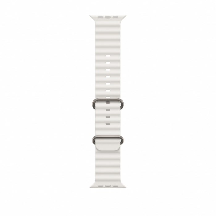 Apple Watch Ultra Cellular, 49mm Titanium Case with White Ocean Band [3]