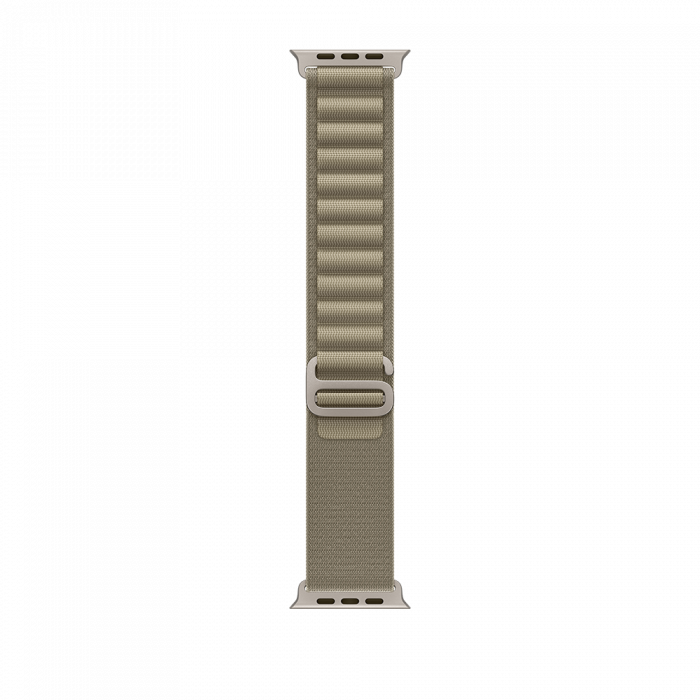 Apple Watch Ultra2 Cellular, 49mm Titanium Case w Olive Alpine Loop - Large [4]