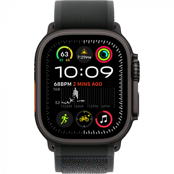Apple Watch Ultra2 v2 Cellular 49mm Black Titanium Case with Black Trail Loop - M/L [2]