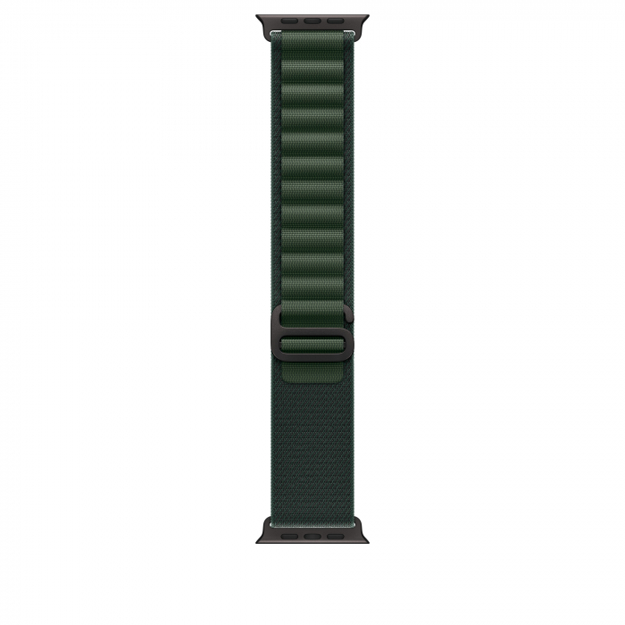 Apple Watch Ultra2 v2 Cellular 49mm Black Titanium Case with Dark Green Alpine Loop - Medium [3]