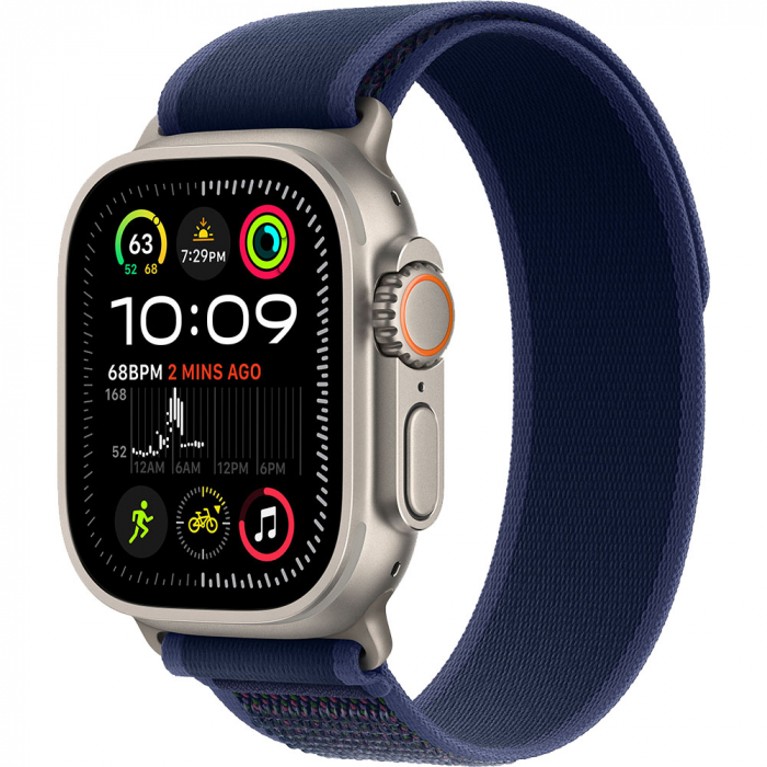 Apple Watch Ultra2 v2 Cellular 49mm Natural Titanium Case with Blue Trail Loop - S/M [1]