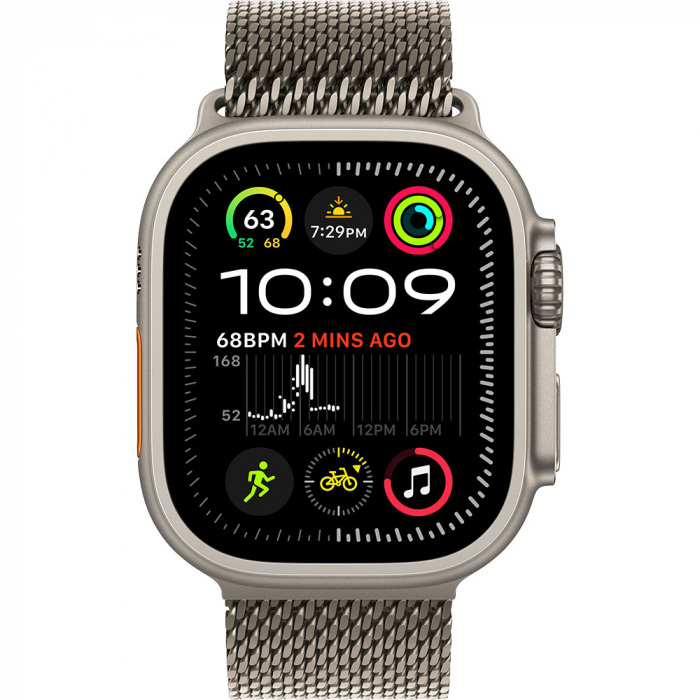 Apple Watch Ultra2 v2 Cellular 49mm Natural Titanium Case with Natural Titanium Milanese Loop - M [2]