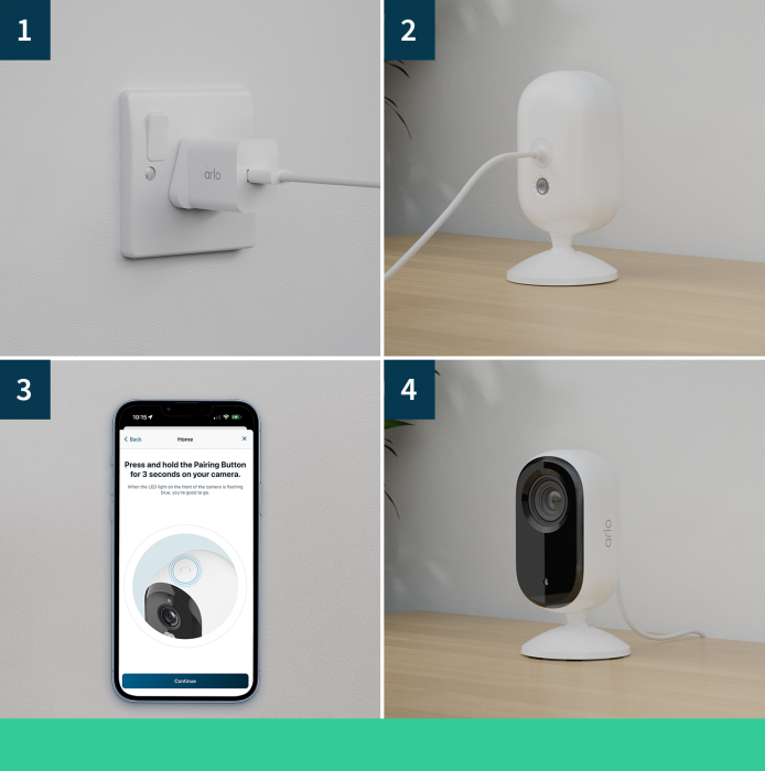 Arlo Essential (Gen.2) 2K Indoor Security Camera - 2 Camera Kit - White [4]