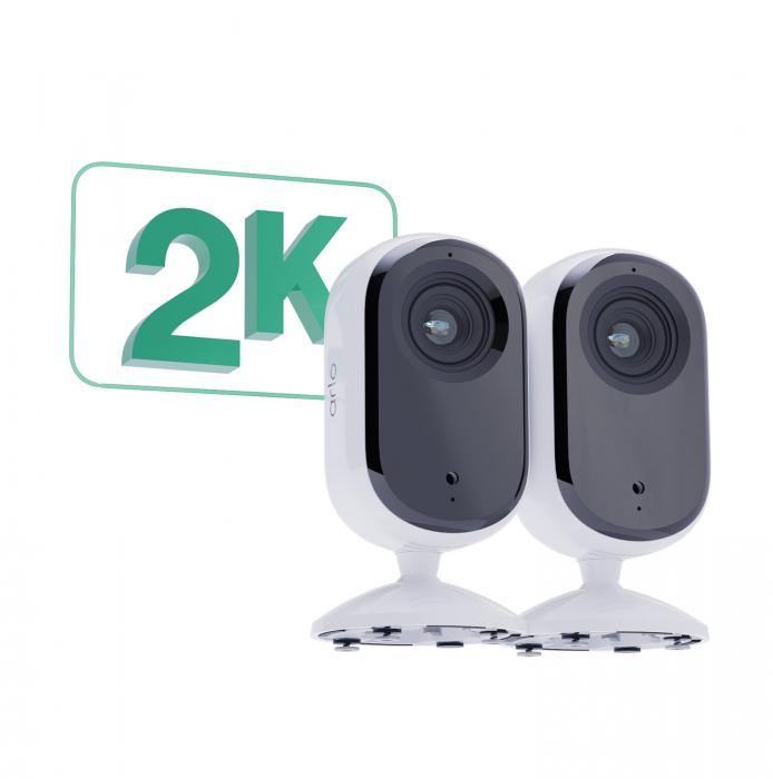 Arlo Essential (Gen.2) 2K Indoor Security Camera - 2 Camera Kit - White [5]