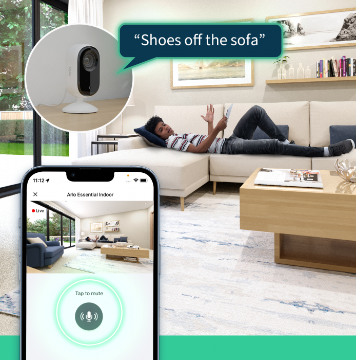 Arlo Essential (Gen.2) 2K Indoor Security Camera - 2 Camera Kit - White [10]