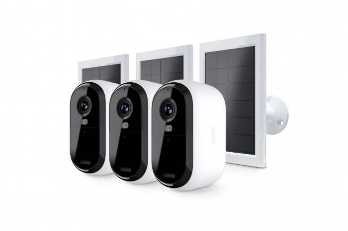 Arlo Essential (Gen.2) Bundle 2K Outdoor Security Camera - 3 Camera Kit + 3 Essential Solar Panel Charger - White [1]