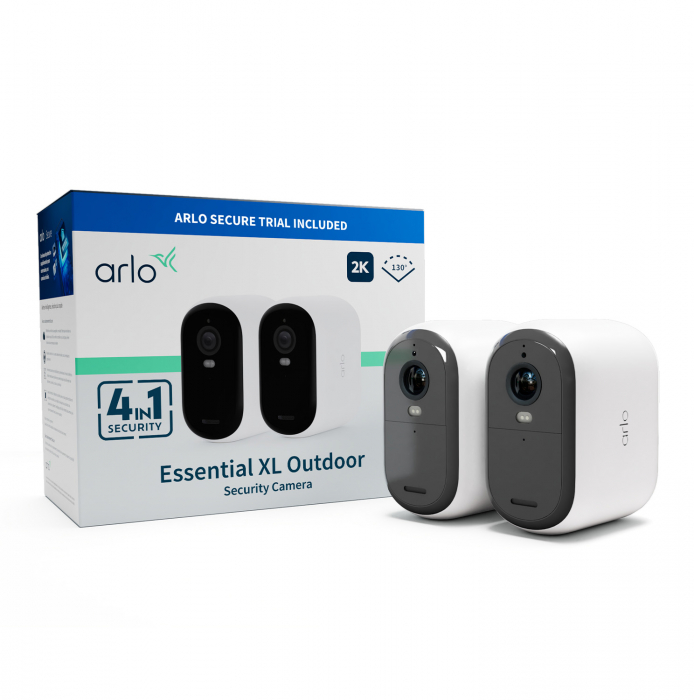 Arlo Essential (Gen.2) XL 2K Outdoor Security Camera - 2 Camera Kit - White [3]