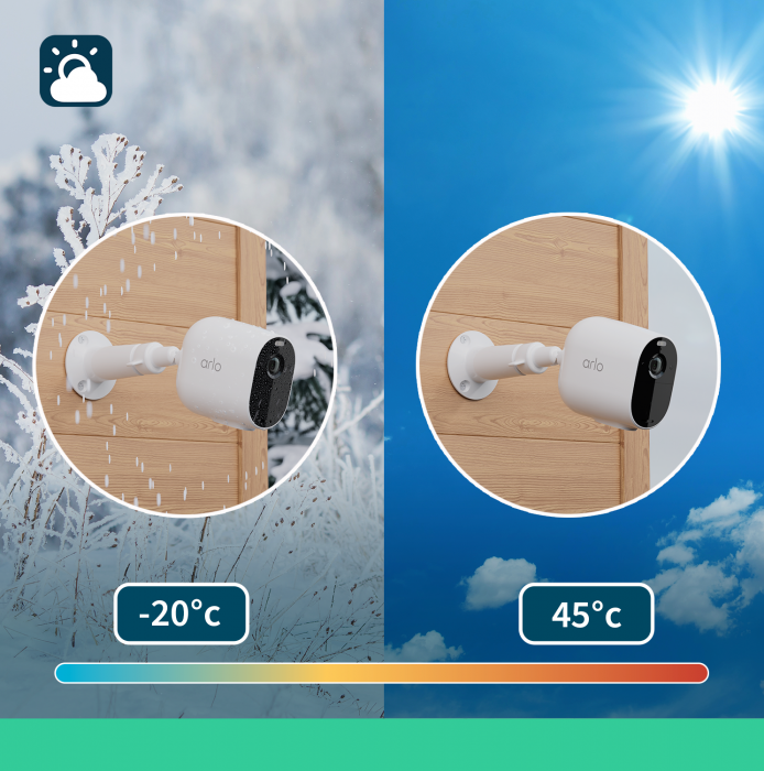 Arlo Essential Outdoor Security Camera - 3 Camera Kit - (Base station not included) - White [5]
