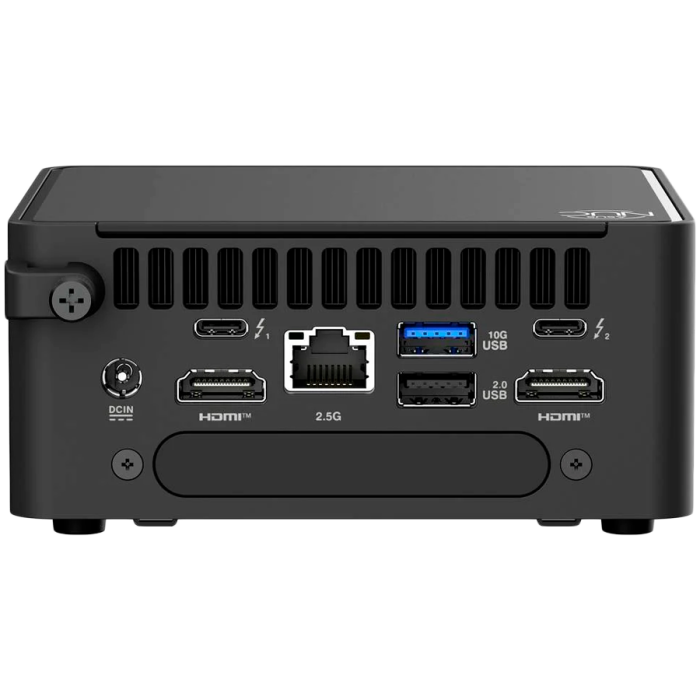 ASUS NUC 15 PRO/RNUC15CRHV700002/Ultra 7 265H vPro 28W/Intel Arc graphics/no RAM/no Storage/Intel Wi-Fi 7 BE201/USB Total - 7/4 USB Type-A/3 USB Type-C (1x USB3.2 + 2x TB4)/2x HDMI 2.1/Support Display [4]