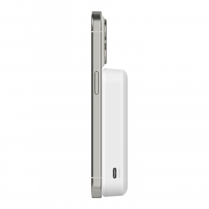 Belkin 10k Qi2 MagSafe Compatible Powerbank with kickstand - White [6]