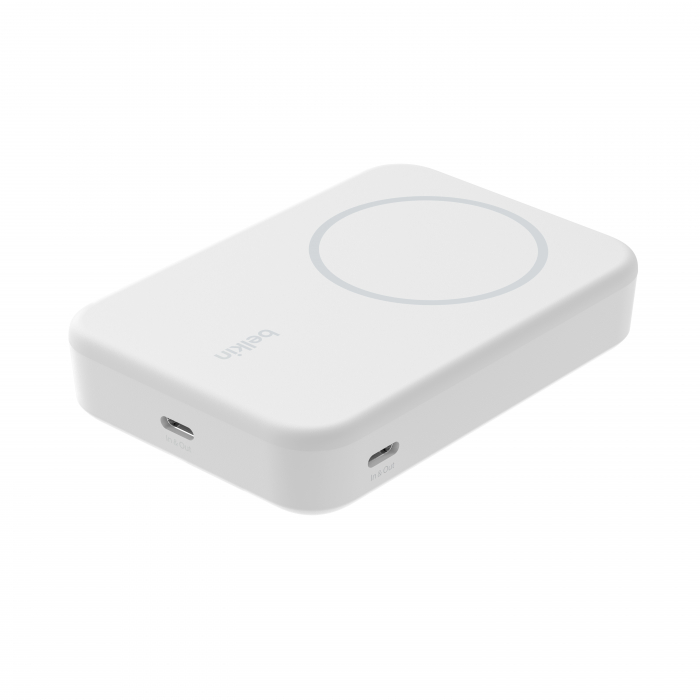 Belkin 10k Qi2 MagSafe Compatible Powerbank with kickstand - White [4]