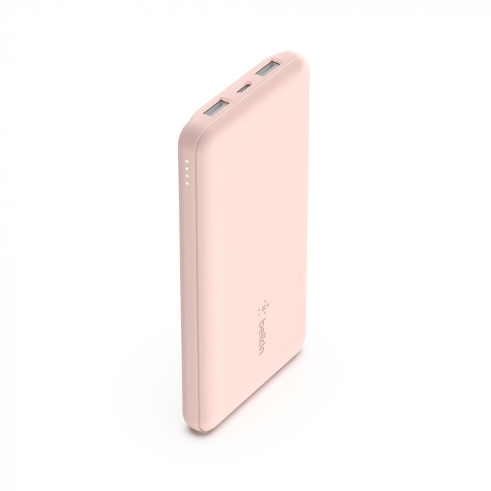 Belkin BOOST CHARGE (10000 mAH) Power Bank with USB-C 15W - Dual USB-A - 15cm USB-A to C Cable - Pink [4]