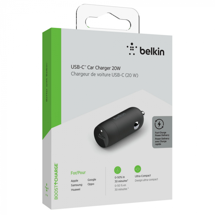 Belkin BOOST CHARGE 20w USB-C PD Single Car Charger - Black [5]