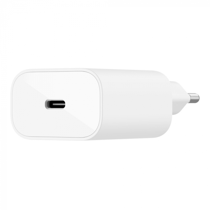 Belkin BOOST CHARGE 25w USB-C PD PPS Single Wall Charger w/ 1m C- Ltg Cable - White [3]